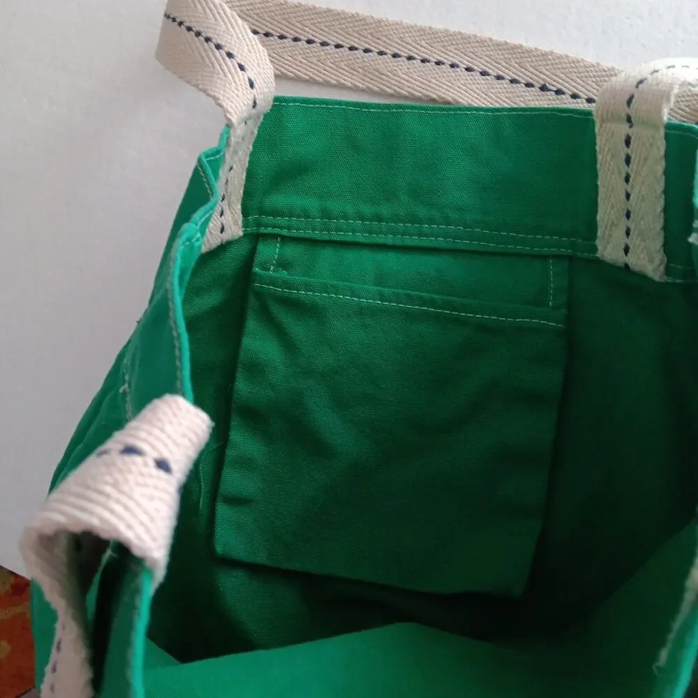 Polar Graphics Green Canvas Tote Vail Colorado Shopping Book Bag